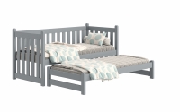 postel přízemní výsuvná Swen s zásuvkami - šedý, 80x160 postel přízemní výsuvná Swen - Barva šedý 