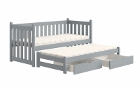 postel přízemní výsuvná Swen s zásuvkami - šedý, 80x200 postel přízemní výsuvná Swen - Barva šedý 