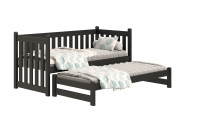 postel přízemní výsuvná Swen s zásuvkami - Černý, 80x180 postel přízemní výsuvná Swen - Barva Černý