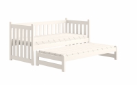 Swen egyszintes ágy, kihúzható fiókokkal - 80x180 cm - fehér Ágy egyszintes kihúzhato Swen - Szín Bialy 