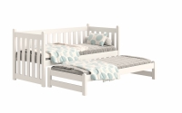 Swen egyszintes ágy, kihúzható fiókokkal - 80x200 cm - fehér Ágy egyszintes kihúzhato Swen - Szín Bialy 