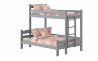 postel patrová  s zásuvkami Lovic pravá - šedý, 80x200/140x200  postel patrová  s zásuvkami Lovic - šedý