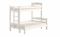 Lovic bal oldali emeletes ágy fiókokkal - fehér, 80x200/140x200  Emeletes ágy fiokokkal Lovic - bialy