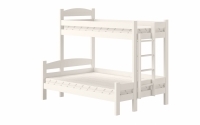 Lovic jobb oldali emeletes ágy fiókokkal - fehér, 90x200/140x200  Emeletes ágy fiokokkal Lovic - bialy