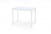 Stôl do jedálne Argus 100x60 cm - mliečne sklo / biela Stół do jadalni Argus ze szklanym blatem 100x60 - mleczny / biały