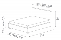 postel čalouněné 160x200 Nubo z podwojnym wezglowiem postel čalouněné 160x200 Nubo z podwojnym wezglowiem