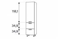 KAMMONO F11 SD50SS2 - regál kuchenny z dwiema zásuvkami KAMMONO F11 SD50SS2 - regál kuchenny z dwiema zásuvkami