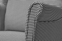 Fotel Urechea Vilano z podnozkiem - wzor pepitka Kenia 700, Picioare fag  Fotel Urechea Vilano z podnozkiem - wzor pepitka Kenia 700, Picioare fag 