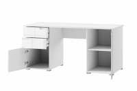 Písací stôl Alwa 15 so zásuvkami 158 cm - biely lesk Písací stôl Selene 15 so zásuvkami 158 cm - biely lesk