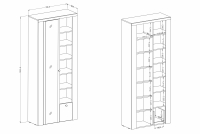 Šatníková skriňa Larona 87 80 cm - sibiu larche / sonoma truffel Skriňa do predsienie Larona 87 z szuflada 80 cm - sibiu larche / sonoma truffel