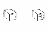 Atașament do szafy Luiza 1D - 60 cm - stejar sonoma Atașament do szafy Lena 1D - 60 cm - stejar sonoma