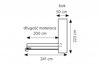 Canapea extensibilă verticală Genius 120x200 - alb mat Polkotapczan pionowy Genius 120x200 - Alb mat