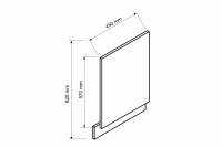 Dvierka na umývačku 45 cm s odkrytým panelom Mina 45PO - čierny Grášok Predná časť do umývačky 45 cm s odkrytým panelom Mina 45PO - Čierny Grášok