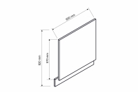 Dvierka na umývačku 60 cm s odkrytým panelom Mina 60PO - čierny Grášok Predná časť do umývačky 60 cm s odkrytým panelom Mina 60PO - Čierny Grášok