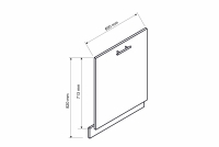 Dvierka na umývačku 60 cm s krytým panelom Mina 60PZ - čierny Grášok Predná časť do umývačky 60 cm s krytým panelom Mina 60PZ - Čierny Grášok 