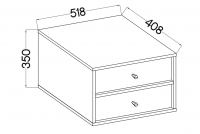 Nočný stolík závesná Lotina IV 2S so zásuvkami 52 cm - čierny grafit Nočný Stolík závesná Lotina IV 2S so zásuvkami 52 cm - Čierny grafit