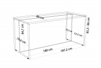 Kuchynský ostrovček KAMMONO 180cm - Dub hikora / san sebastian Wyspa Kuchynská KAMMONO 180cm - Dub hikora / san sebastian