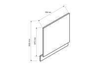 Dvierka na umývačku 60cm s odkrytým panelom Isabel 60 PO - svetlý šedý mat / Dub artisan Predná časť do umývačky 60cm s odkrytým panelom Isabel 60 PO - svetlý šedý mat / Dub artisan