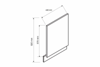 Dvierka na umývačku 45cm s odkrytým panelom Anika 45 PO - grafit Predná časť do umývačky 45cm s odkrytým panelom Anika 45 PO - grafit