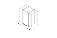 Skříňka kuchyňská závěsná Kammono F11 W__.1/100_SPEC regulowana w zakresie 41-59cm Skříňka kuchyňská závěsná Kammono F11 W__.1/100_SPEC regulowana w zakresie 41-59cm