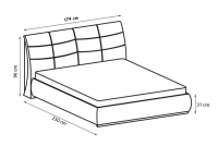 Čalouněná postel 160x200 Apollo S - Růžová samet Cloud 60 / biale Nohy Postel čalouněné 160x200 Apollo S - Růžová samet Cloud 60 / biale Nohy