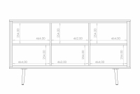 Komoda do obývacej izby Unili 150 cm - Čierny grafit / zlaté Komoda do obývacej izby Unili 150 cm - Čierny grafit / zlaté