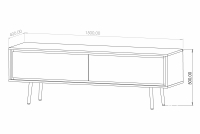 skříňka RTV Unili 150 cm - černá grafit / zlatá skříňka RTV Unili 150 cm - černá grafit / zlatá