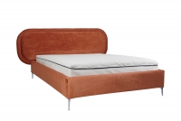postel čalouněné pro ložnice ze stelazem Delmi - 140x200, Nohy Chromovaný čalouněné postel pro ložnice  