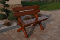 Komplet nábytku ogrodowych Excelent Stôl 120x72 cm + 2 Stoličky + 2 lawki - cyprys  lavica ogrodowa