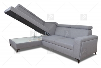 Čalouněná rohová sedací souprava Enzo - potahová látka Rohová sedací souprava s vnitřním úložným prostorem