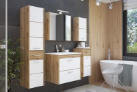 Skříňka pod umývadlo Ibiza White 820 komplet nábytku s umývadlem a zrcadlem