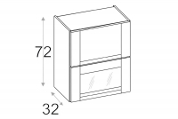 OLIVIA SOFT WO2W70 - Skříňka závěsná (72) se sklopnými předími částmi elegantní a funkční nábytek do kuchyně