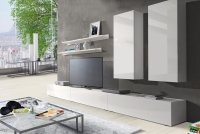Závěsný regál horizontální Combo 7 - Bílý Obývací stěna Nábytek bogart