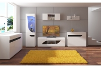 Skriňa gleboka trojdverová Bryza BRS-3C 900 - biely lesk Moderný nábytok do obývačky
