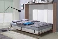 Sklápacia posteľ horizontálny 140x200 Basic New Elegance - Dub svetlá sonoma Moderný nábytok 