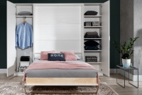 Regál R k vertikální sklápěcí posteli Basic New Elegance - bílý mat Sklápěcí postel z szafami 