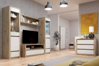 TV skrinka so zásuvkami Malta Dub artisan/biely mat Nábytok do obývačky