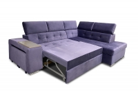  Canapea de colț Mauril V cu funcție de dormit și raft  Rohová sedací souprava rozkládací na spaní