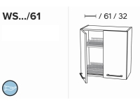 KAMMONO WS80/71 - Skříňka závěsná suszarkowa - P2 i K2 BLACK skříňka kuchyňská
