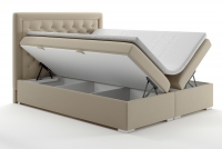 Boxspring postel s úložným prostorem Ofelia 160x200 béžová postel s úložnými prostory