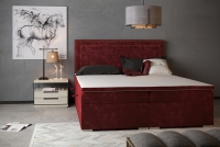 Boxspring posteľ s úložným priestorom Adelino 180x200 Červené Posteľ do  spálne  