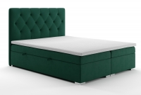 Boxspring postel s úložným prostorem Izyda 160x200 Zelená postel