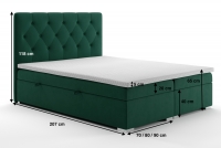 Boxspring postel s úložným prostorem Izyda 160x200 Boxspring postel s úložným prostorem Izyda