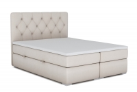 Boxspring postel s úložným prostorem Izyda 160x200 krémová postel 160x200 