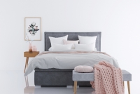 Boxspring postel s úložným prostorem Temida 180x200 šedá postel do ložnice 