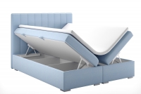 Boxspring posteľ s úložným priestorom Arkadia 160x200  blekitne Posteľ z pojemnikami 