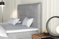Boxspring posteľ s úložným priestorom Ethan 160x200 wysokie wezglowie 