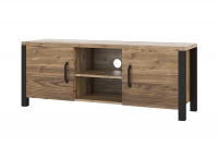 Komplet nábytku do obývačky Olin Appenzeller Fichte - Čierny mat TV skrinka loft 