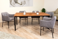 stôl Drevené Loft Rozalio 180x90  stôl z čiernymi nohami 