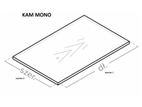 Formatka KAMMONO 18 mm F8 86x140cm kašmír - Koncovka Série Formatka na wymiar dla kuchni KAM Mono